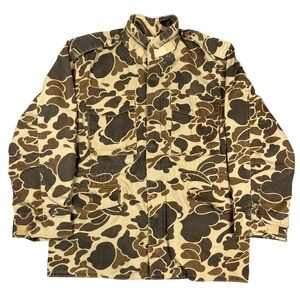 Duck Bay Vintage Duck Hunter Camo Hunting Jacket Mens Medium Field Coat M-65